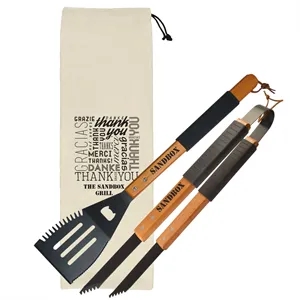 Wood BBQ Set