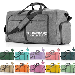 Foldable Travel Duffel Bag With Shoes Compartment