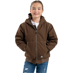 Berne Youth Highland Softstone Duck Hooded Jacket