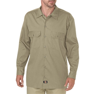 Dickies Men's FLEX Relaxed Fit Long-Sleeve Twill Work Shirt