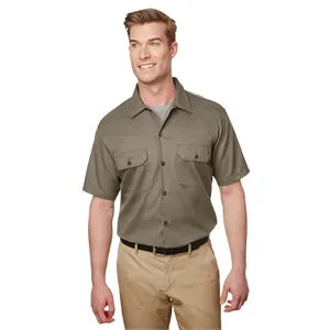 Dickies Men's Short Sleeve Slim Fit Flex Twill Work Shirt