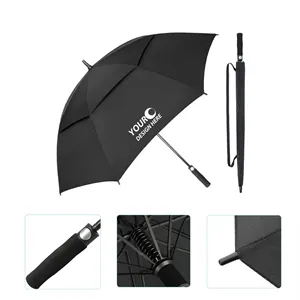 Custom Logo Wind-Vented Automatic Golf Umbrella