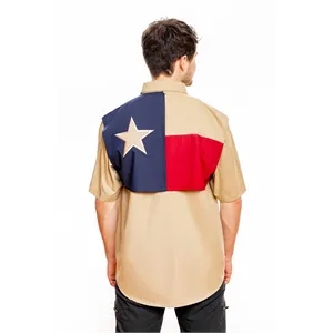 Texas Flag Fishing Shirt Short Sleeve-Tall