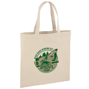 Custom Logo Recycled Cotton Canvas Tote Bag 15x15 - Screen Print