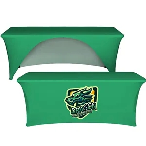 6' DYE SUBLIMATED OPEN BACK STRETCH TABLE COVER