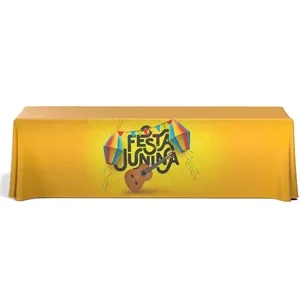 8' DYE SUBLIMATED ECONOMY DRAPED STANDARD TABLE COVER