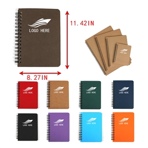 Recyclable Customizable Kraft Cover Spiral Bound Notebook