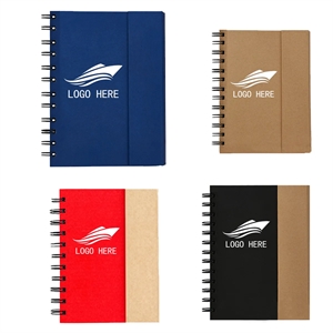 Customizable Eco-Friendly Notebook With Sticky Note And Pen