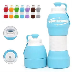 20oz Collapsible Silicone Reusable Portable Water Bottle