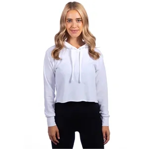 Next Level Apparel Ladies' Cropped Pullover Hooded Sweats...