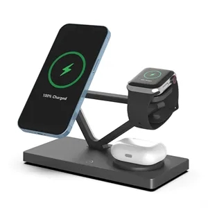 Custom Logo Fast Wireless Charger Stand Magnetic Charging Station