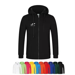 Custom Logo Polyester Flexiprint Custom Hoodie With Zipper