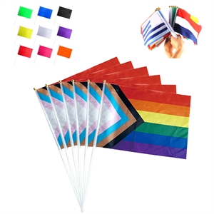 Advertising Hand Waving Full Color Flag MOQ 100PCS