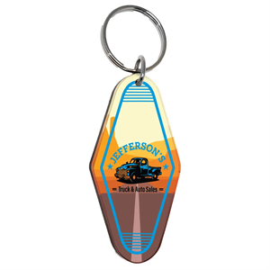 Vintage Acrylic Motel Keychain Hotel Key Tag