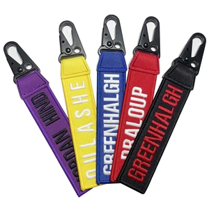 Embroidery Your Text Keychain Hawksbill Fastener