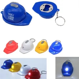 LED Helmet Keychain w/ Opener