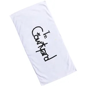 60" x 30" White Coastal Beach Towel