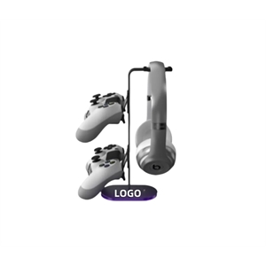 Dual Game Controller & Headphone Stand with Light Modes