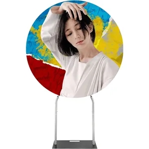 6.5' Dia. Round Backdrop Display - 2 Side Imprint