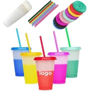 24oz Custom Plastic Color Changing Water Cup