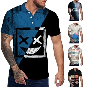 Custom Logo Custom 3D Print Polo Shirt