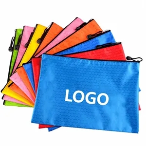 A4 Size Waterproof Oxford Office Zipper File Bags