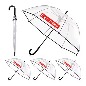 Custom Logo Wholesale Promotion 46" Arc Clear Rain Bubble Umbrella