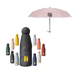 Custom Logo UV Sunshade 42" Arc Mini Travel Folding Umbrella