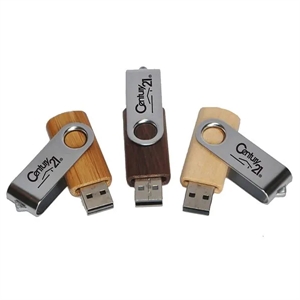 Wood Swivel Usb Drive