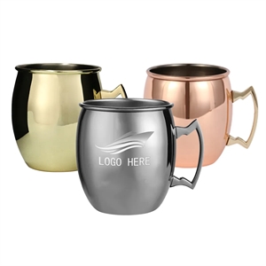 Vintage Vessel 19.36oz Brass-Handled Metal Cup