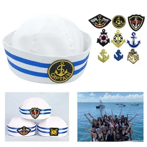 Blue And White Sailor Hat