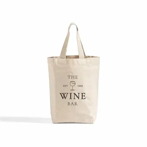 Canvas Double Wine Tote Bag