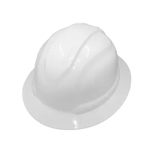 Bullhead Safety™ White Unvented Full Brim Style Hard Hat