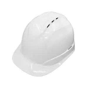 White Vented Cap Style Hard Hat With Six-Point Ratchet