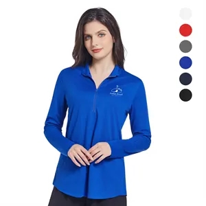 Ladies UV Micro Mesh Quarter Zip Pullover