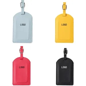 PU Leather Luggage Bag Case Tags for Women & Men Travel