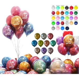 Custom 10" Metallic Latex Balloons