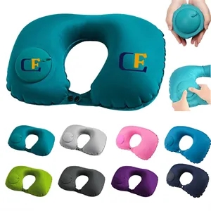 In stock Push Inflatable Travel Neck Pillows