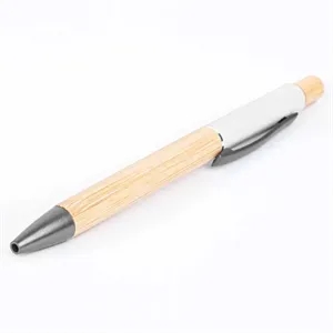 Bamboo Barrel Pen with Gun Metal Clip