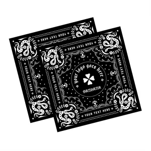 100% Cotton Bandanas Screen Printed