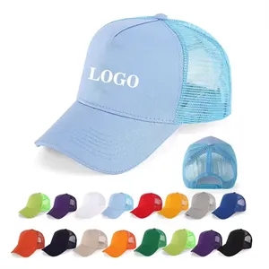 Custom Logo Cotton Mesh Back Baseball Cap