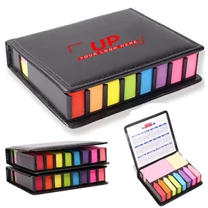 PU Leather Self-Stick Pads Memo Note Organizer