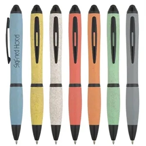 Natural Straw Stylus Ballpoint Pen