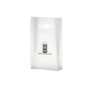 Clear Frosted Die Cut Tote Bag with Insert - Flexo Ink