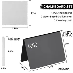 12 Pack Chalkboard Signs Set
