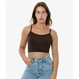 Women's Baby Rib Spaghetti Crop Tank