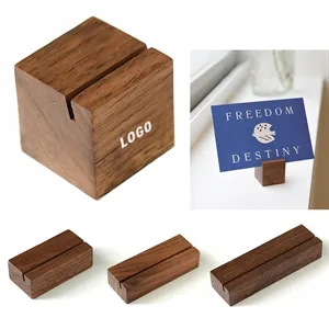 Wood Business Card Holder for Desk