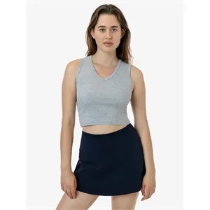 Women's Baby Rib Sleeveless V-Neck Crop