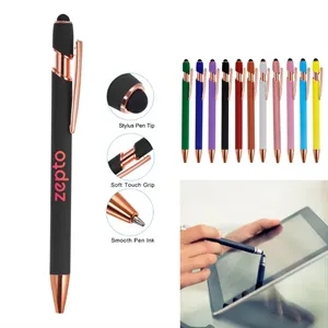 Velour Naishi Gold Accents Velvet Stylus Pen - Optional Gif