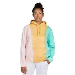 US Blanks Unisex Made In USA Rainbow Tie-Dye Hooded Sweat...